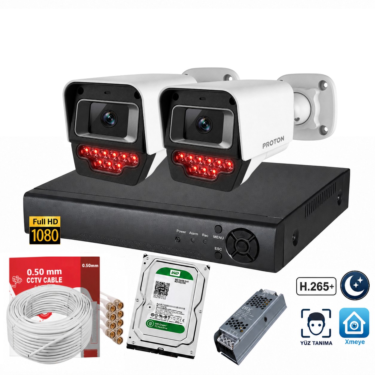 2 Kameralı Paket Güvenlik Kamerası 2 Kameralı Paket Güvenlik Kamerası