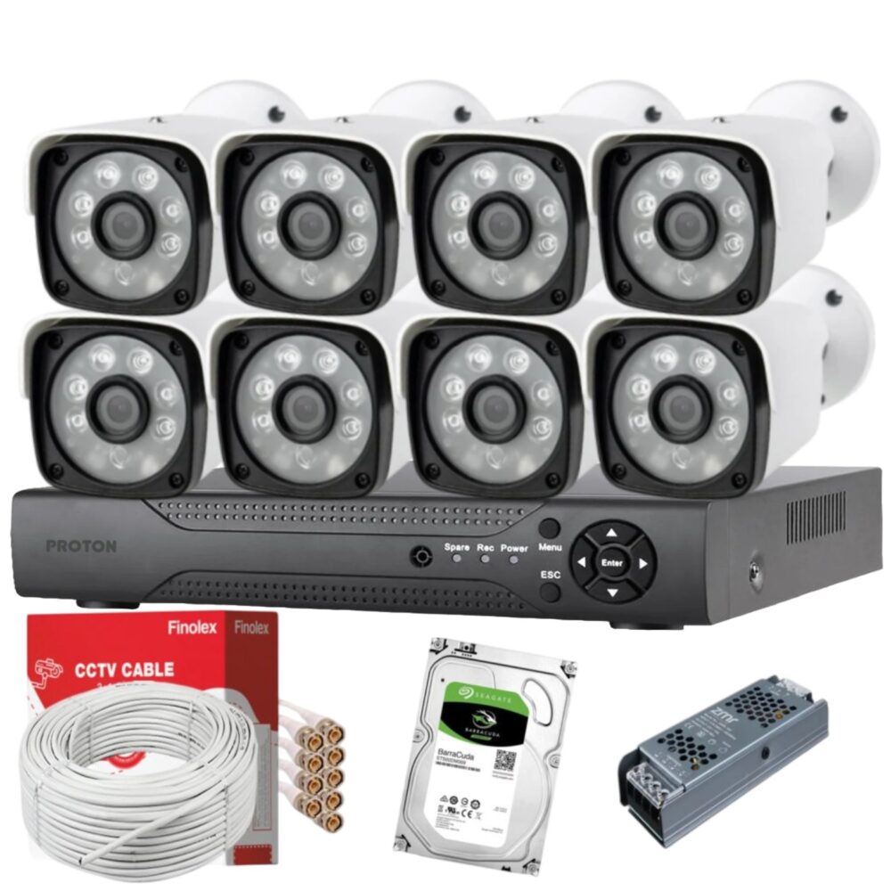 8 Kameralı Paket Güvenlik Kamerası Seti