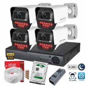 4 Kameralı Set Güvenlik Kamerası