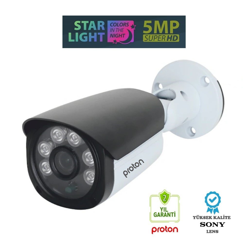 Renkli Gece Görüşlü Starlight Ahd Güvenlik Kamerası