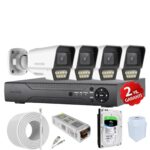 70K Renkli Gece Görüşlü 5MP Full HD 4 Kameralı Güvenlik Kamerası Seti