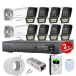70K Renkli Gece Görüşlü 5MP Full HD 8 Kameralı Güvenlik Kamera Seti