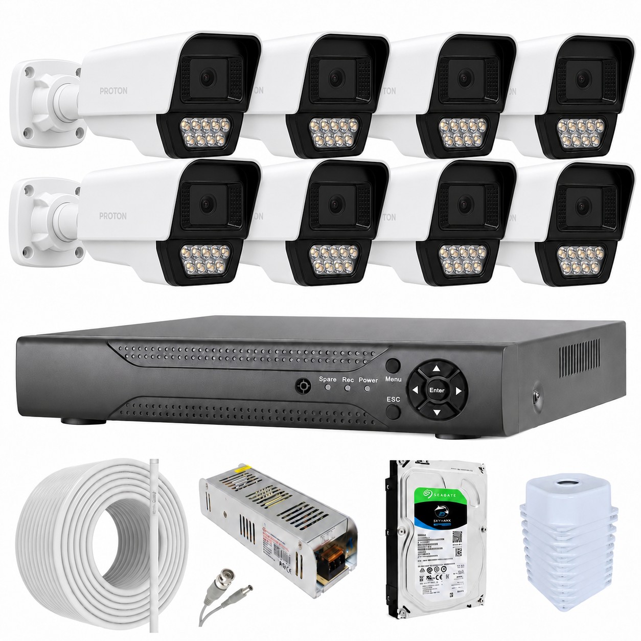 70K Renkli Gece Görüşlü 5MP Full HD 8 Kameralı Güvenlik Kamera Seti 70K Renkli Gece Görüşlü 5MP Full HD 8 Kameralı Güvenlik Kamera Seti