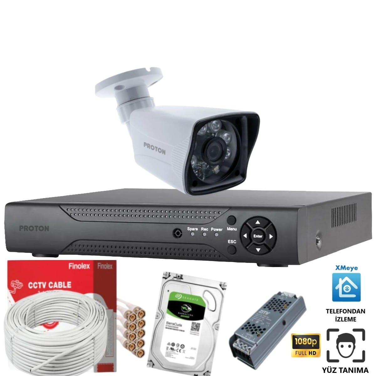 1 Kameralı Set Paket Güvenlik Kamerası 1 Kameralı Set Paket Güvenlik Kamerası