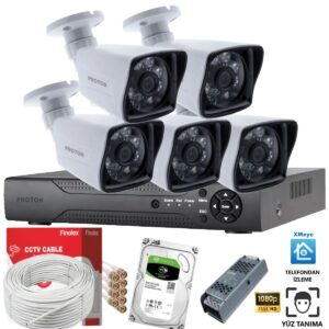 5 Kameralı Set Güvenlik Kamerası