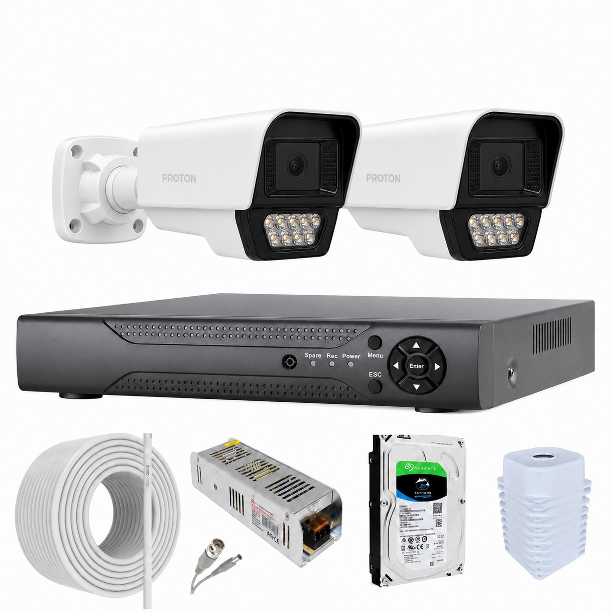 70K Renkli Gece Görüşlü 5MP Full HD 2 Kameralı Güvenlik Kamera Seti 70K Renkli Gece Görüşlü 5MP Full HD 2 Kameralı Güvenlik Kamera Seti