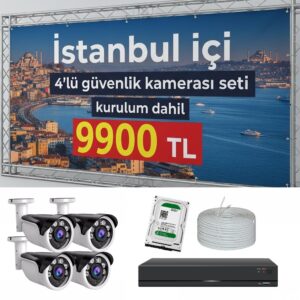 İstanbul Kurulum Dahil 4 Güvenlik Kameralı Set