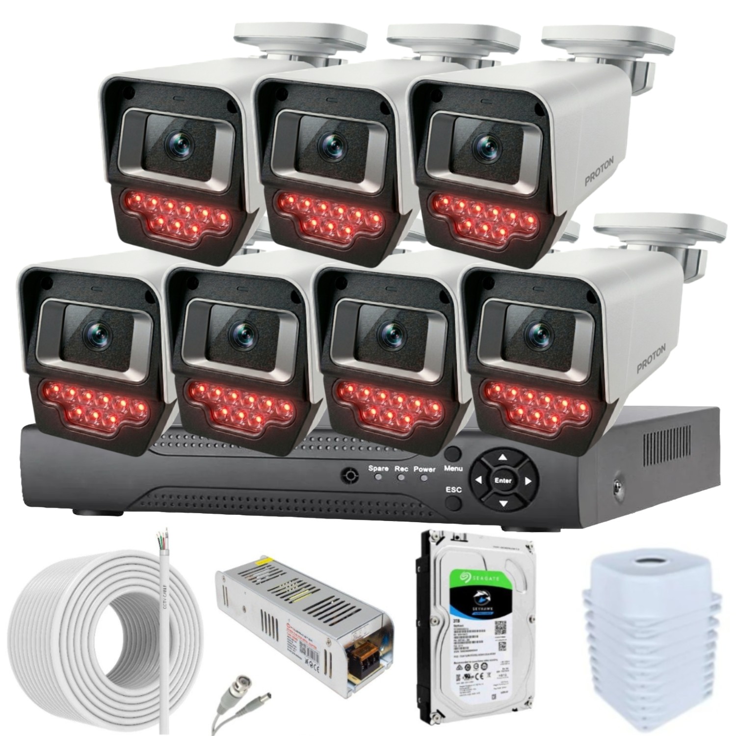 7 Kameralı Paket Güvenlik Kamerası Seti 7 Kameralı Paket Güvenlik Kamerası Seti
