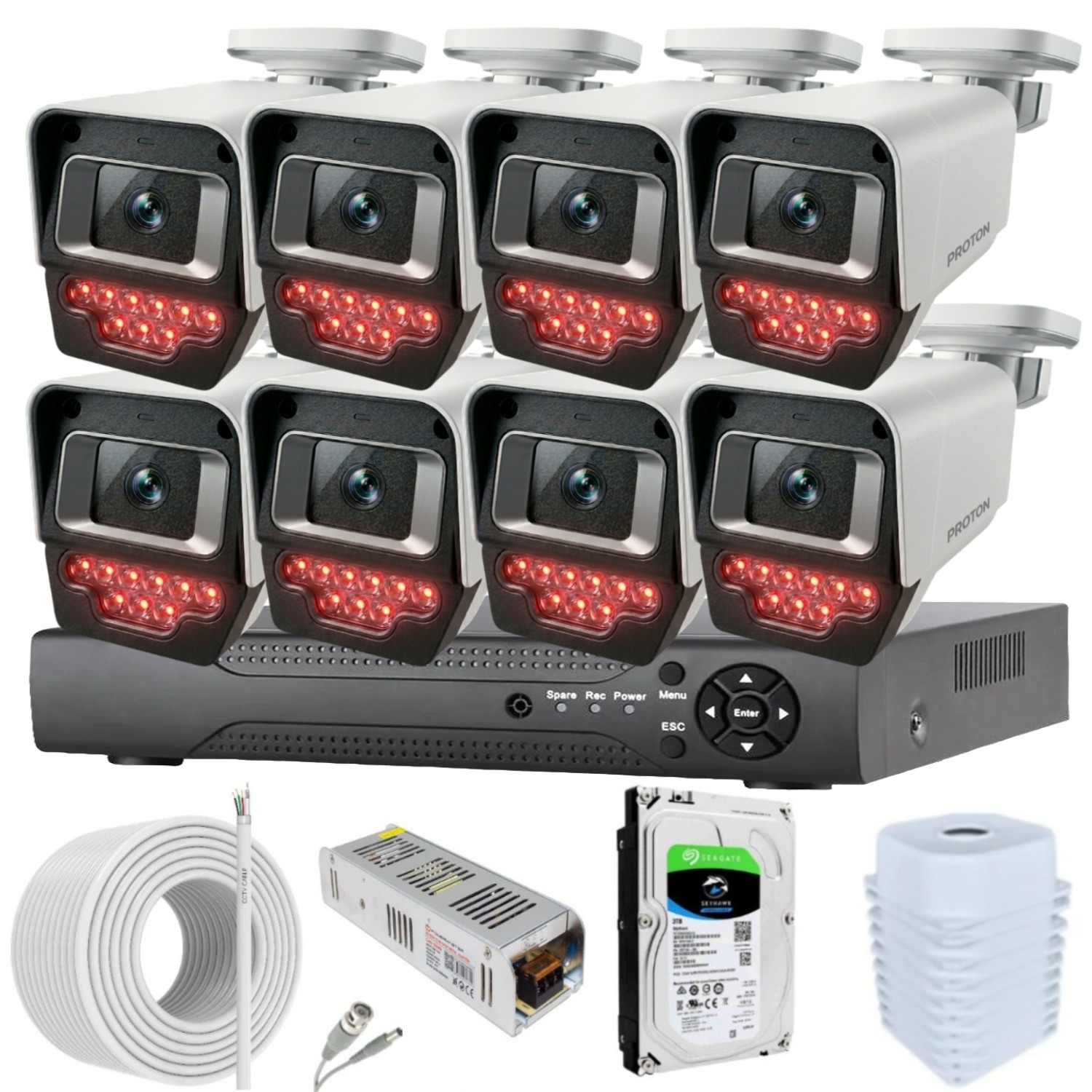 8 Kameralı Paket Güvenlik Kamerası Seti 8 Kameralı Paket Güvenlik Kamerası Seti
