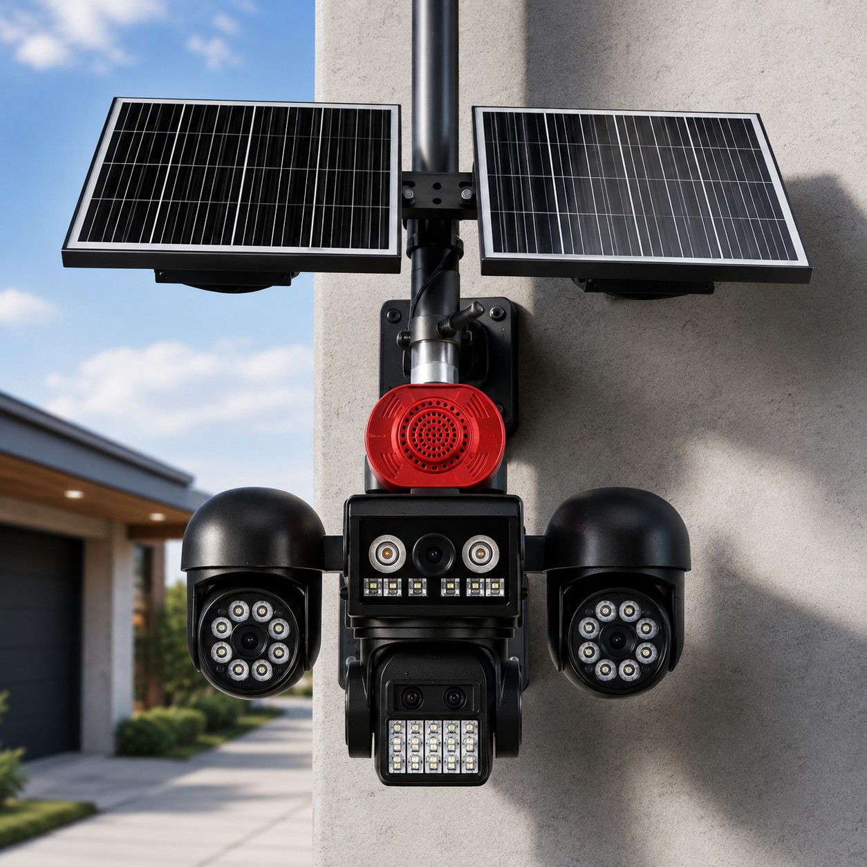 18x Zoom Smart Pro 12MP 4 Kameralı Güneş Enerjili Kamera